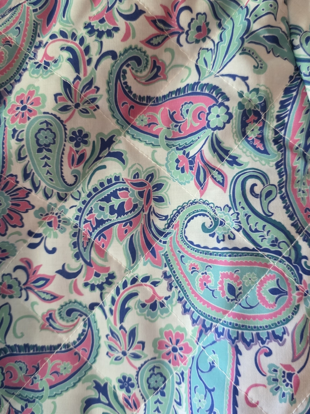 Paisley Button-Front Blazer Jacket in Teal & Pink - Picture 5 of 6